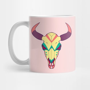 Painted Bison Cow Skull Mug